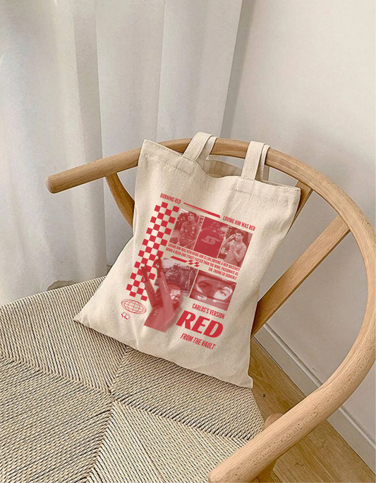 Carlos Sainz x Swifty RED Cotton Tote